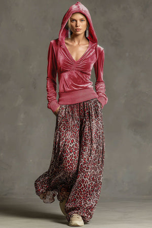 The Monique Leopard Chiffon Set