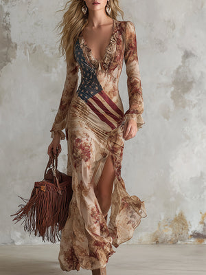 The Justine Chiffon Maxi Dress