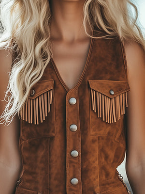 The Maïlys-Rose Suede Jumpsuit