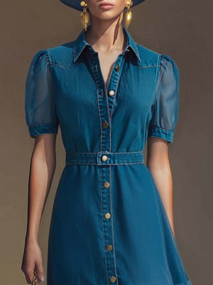 The Bolande Denim Maxi Dress