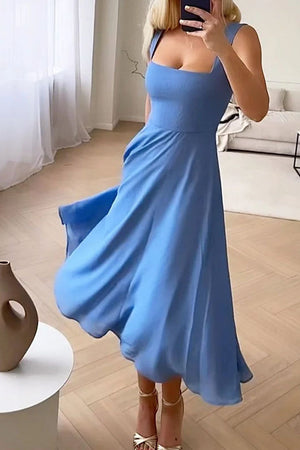 Square Neck Midi Dress