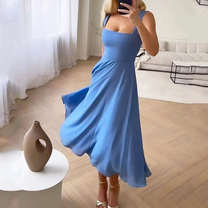 Square Neck Midi Dress