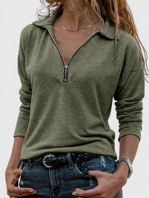The Camille Zip-Detail Top