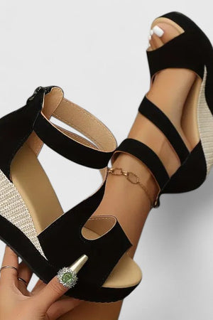 Strappy Wedge Sandals