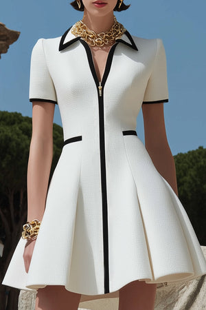 The Ermengarde Cotton Linen Mini Dress