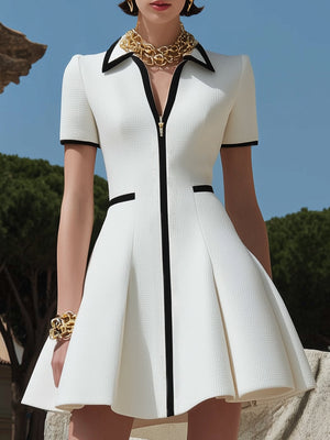 The Ermengarde Cotton Linen Mini Dress