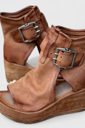 Ankle-Strap Wedge Sandals