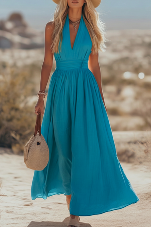The Albine Cotton Linen Maxi Dress
