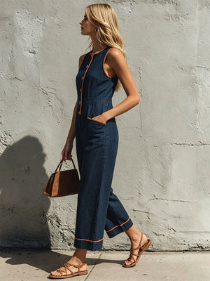 The Amélina Cotton Linen Jumpsuit