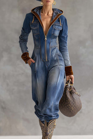The Irmgarde Denim Jumpsuit