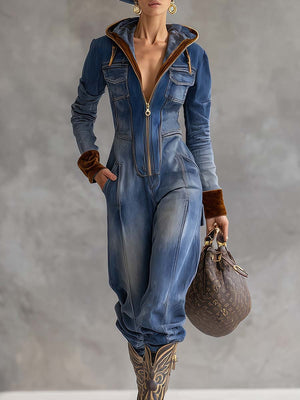 The Irmgarde Denim Jumpsuit