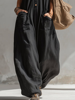 The Gaultière Cotton Linen Jumpsuit