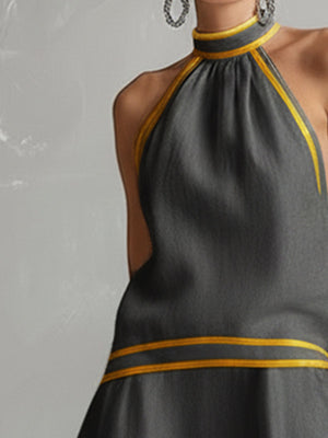The Annonciade Cotton Linen Mini Dress