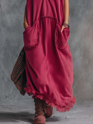 The Adalsinde Cotton Linen Maxi Dress