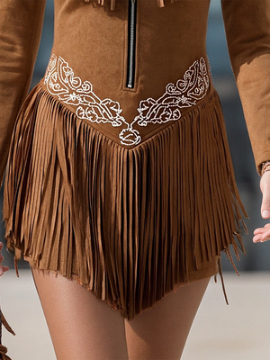 The Pacifique Suede Mini Dress