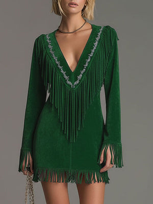The Patience Suede Mini Dress
