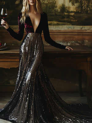 The Candide Velvet Maxi Dress