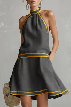 The Annonciade Cotton Linen Mini Dress