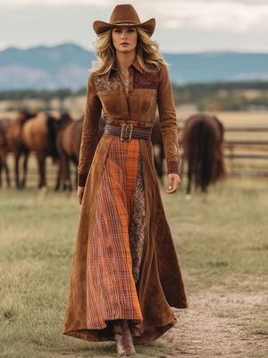 The Zéline Suede Maxi Dress