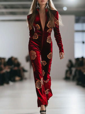 The Mirabelle Velvet Jumpsuit