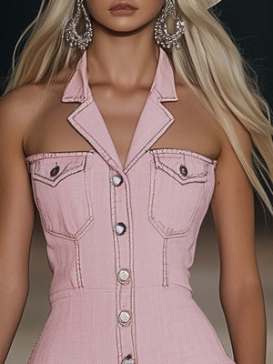 The Guilhemine Denim Mini Dress