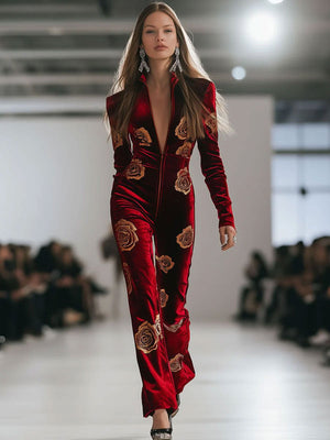 The Mirabelle Velvet Jumpsuit