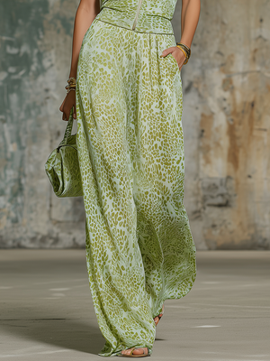 The Fleur Leopard Chiffon Set