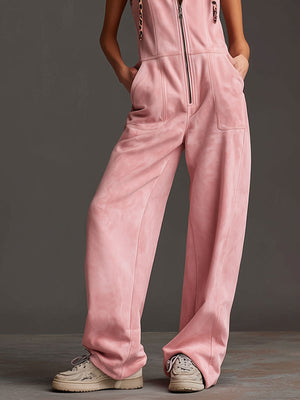 The Gisèle-Marie Suede Jumpsuit