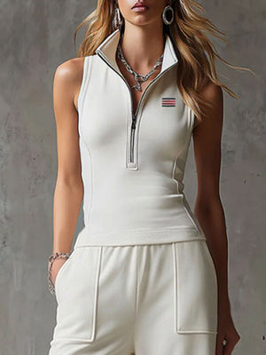 The Clotilde Striped Denim Set