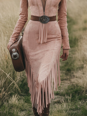 The Réparate Suede Midi Dress
