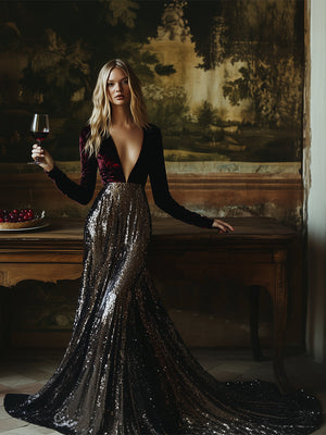 The Candide Velvet Maxi Dress