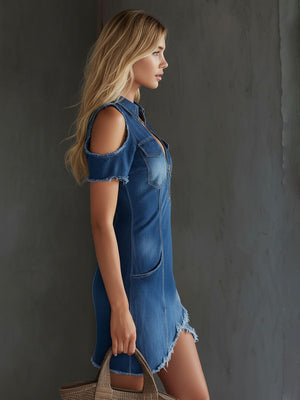 The Ambroisine Denim Mini Dress