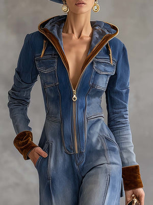The Irmgarde Denim Jumpsuit