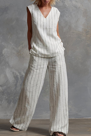 The Ariane Striped Cotton Set