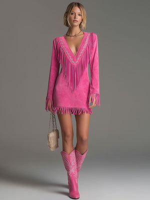 The Patience Suede Mini Dress