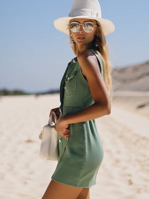 The Évelyne Denim Mini Dress
