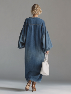 The Prudence Denim Maxi Dress