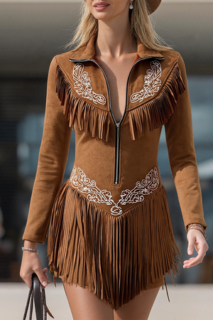 The Pacifique Suede Mini Dress