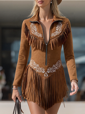 The Pacifique Suede Mini Dress