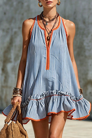 The Adeline Cotton Linen Mini Dress