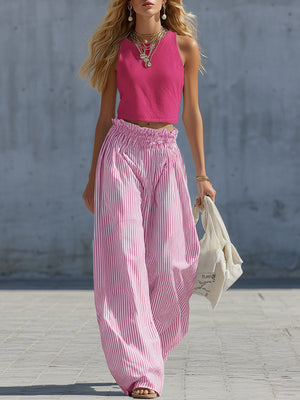 The Camille Striped Cotton Set
