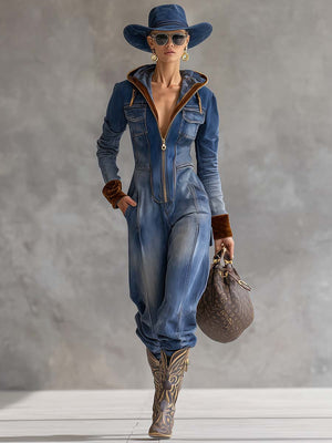 The Irmgarde Denim Jumpsuit
