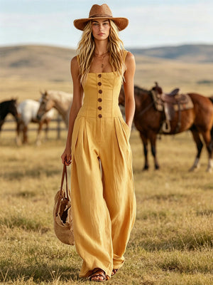 The Emmeline Cotton Linen Jumpsuit