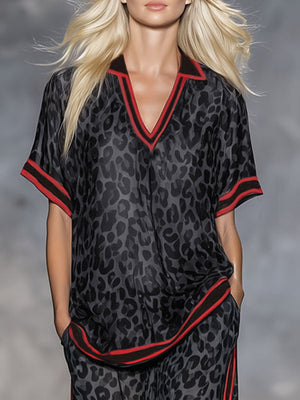 The Geneviève Leopard Chiffon Set