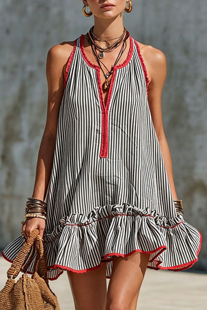 The Adeline Cotton Linen Mini Dress