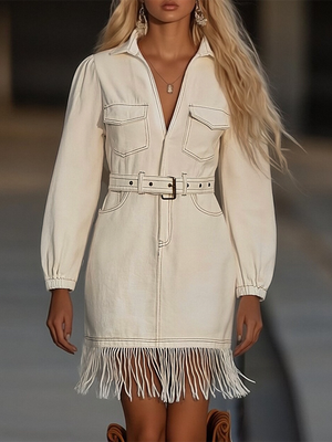 The Laurane Denim Mini Dress