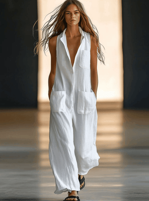 The Louisanne Cotton Linen Jumpsuit