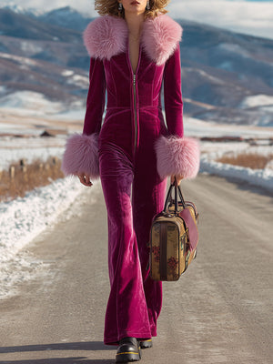 The Huguette-Marie Velvet Jumpsuit