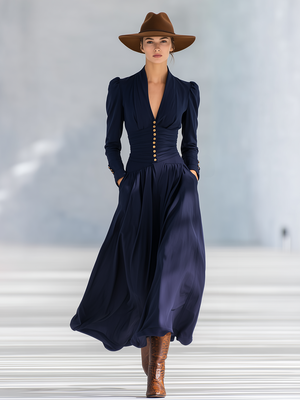The Ysabeau Cotton Linen Maxi Dress