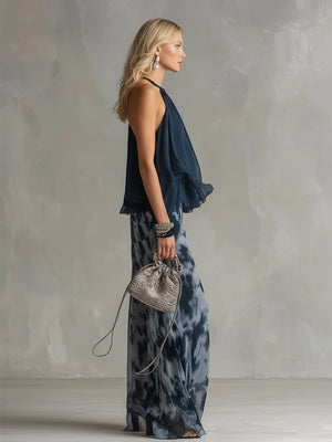 The Colette Printed Chiffon Set